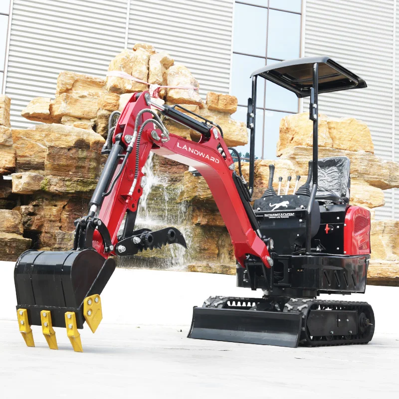 Euro 5 Hydraulic Crawler Earthmoving Machine Diesel/Gasoline 1.2 Ton Mini Excavator 1000 KG Small Digger CE/EPA Customized Sale