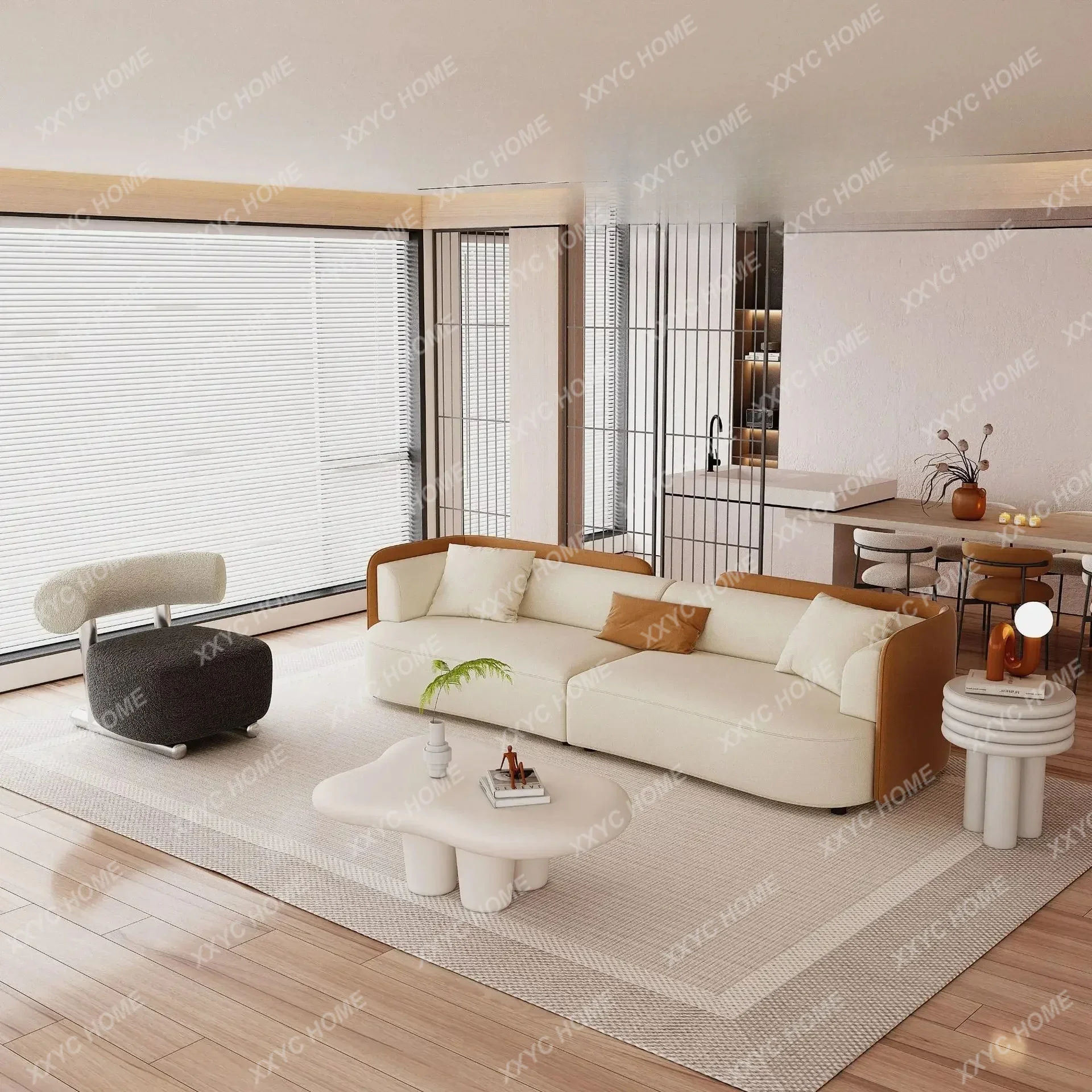 X35 Leave-in Cat Scratching Fabric Sofa Technology Cloth Sofa Small Apartment Living Room Modern Simple Sofa