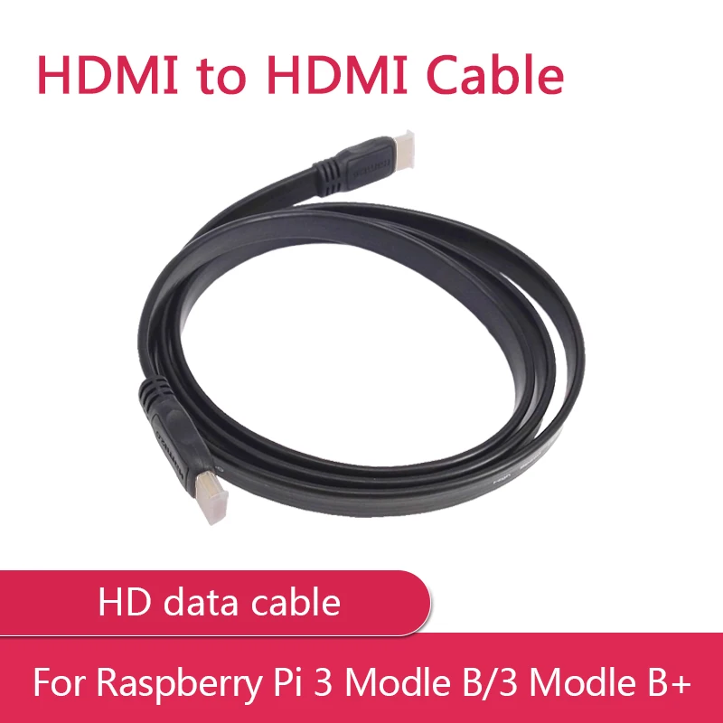 HDMI to HDMI Cable for Raspberry Pi 3B / 3B+ HD Cable , Two HDMI Plugs