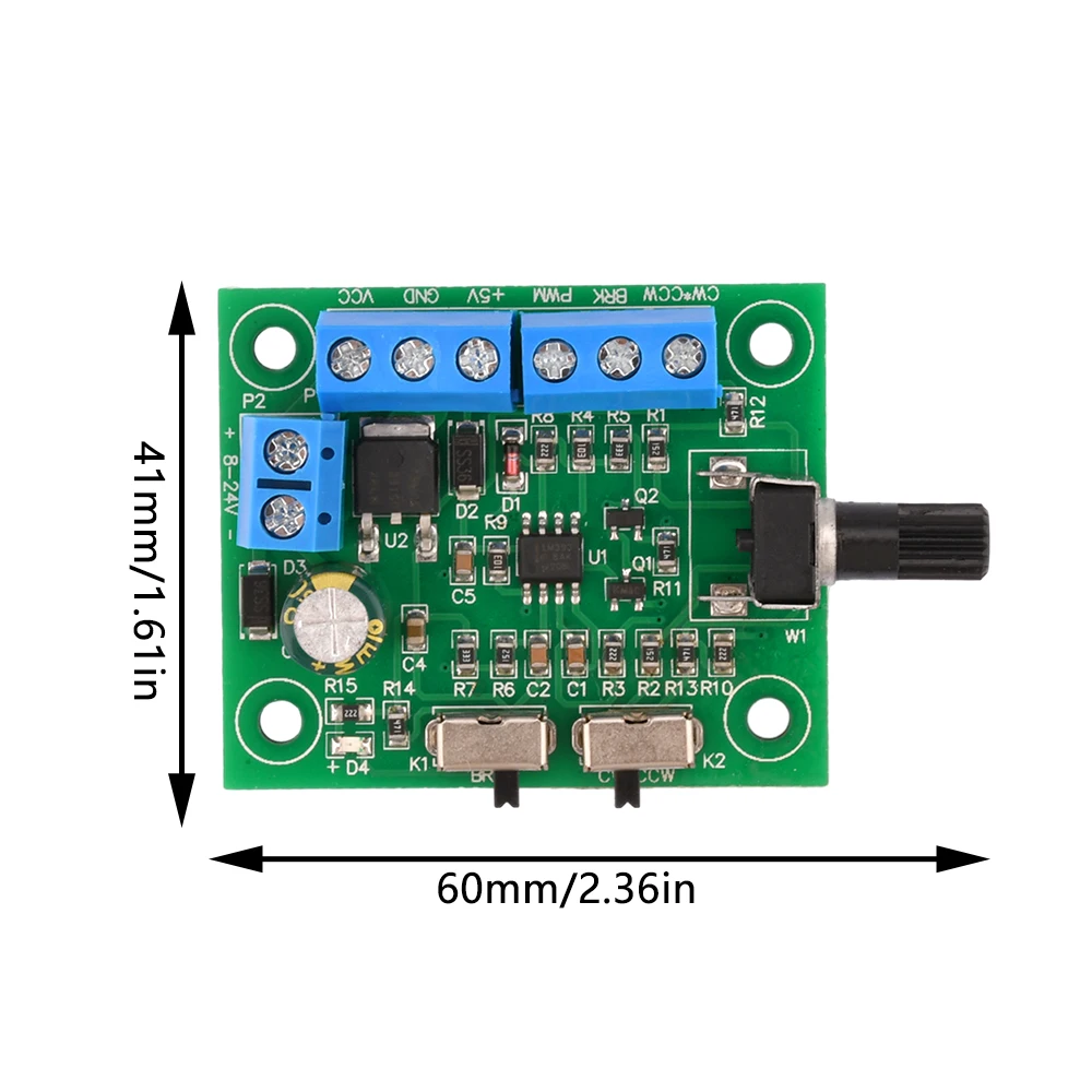 DC8-24V Brushless DC Motor Speed Controller Driver PWM Speed Control Board Pinpoint Regulator Forward And Backward Control 18KHz