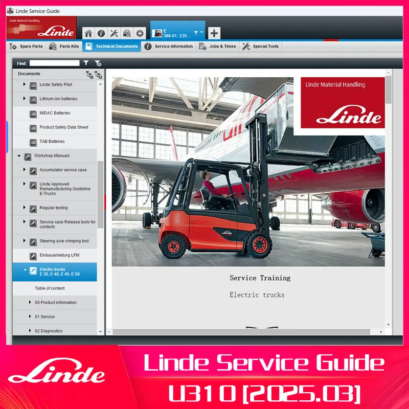 

Linde Service Guide LSG v5.2.2 U310 [03.2025] forklift truck parts catalog service&repair manuals wiring and hydraulic diagrams