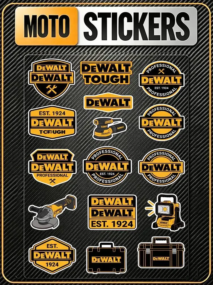 

For DEWALT Universal Multi-Purpose Reflective Waterproof Stickers Scratch Conceal For Auto Bike Helmet Mug Fridge Decoration