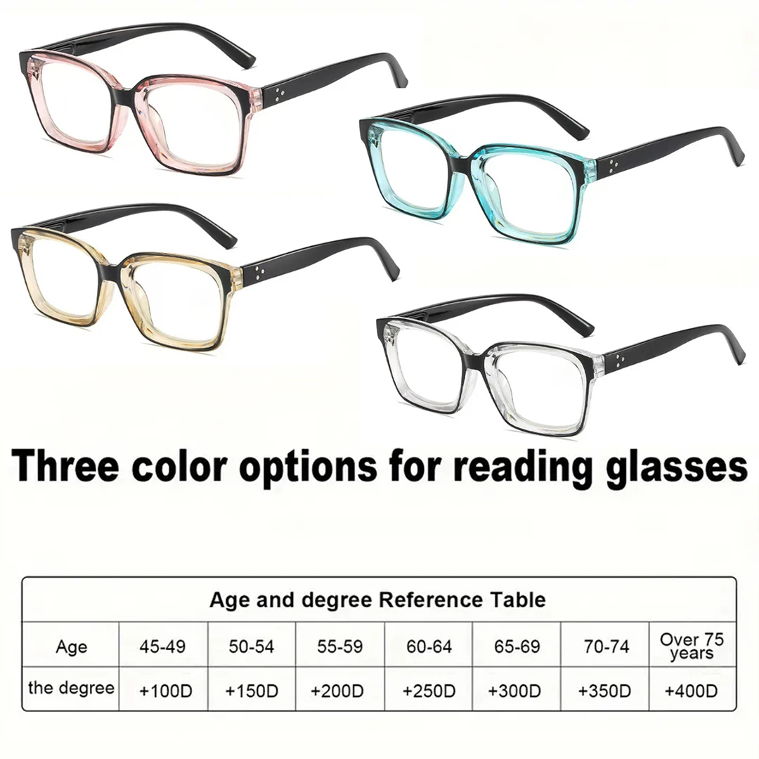 2 Pack Thick Square Acetate Glasses Frame for Women Men, Blue Light Blocking Geek Chic Retro Vibes Oversized Browline Eyewear view 5