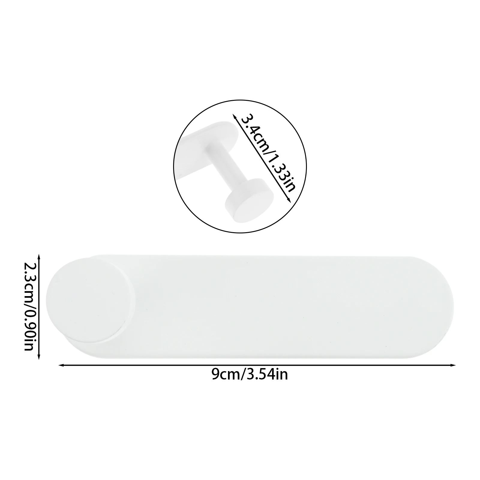 Juego de ganchos de aluminio para colgar en la pared, 9x2,3x3,4 cm, impermeables, a prueba de óxido, decoración para baño, sala de estar y cocina, 6 unidades