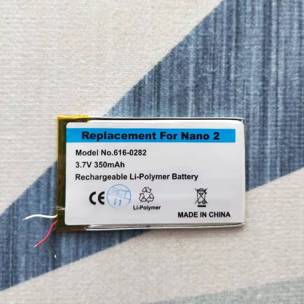 5pcs 10pcs 20pcs 3.7V Li-ion Battery Replacement 350mAh for iPod Nano 2 2G 2nd Gen MP3