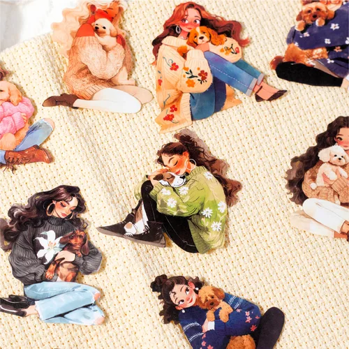 Imagen 1 del producto 20 piezas/1 lote de pegatinas de papelería kawaii, temporada perezosa, diario basura, álbum de recortes decorativo, pegatina artesanal DIY