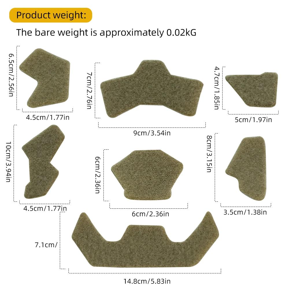 BOOIU 11Pcs/set Tactical Helmet Magic Sticker Velcros FAST Airsoft Helmet Padding Stickers Universal Tape Helmet Accessories
