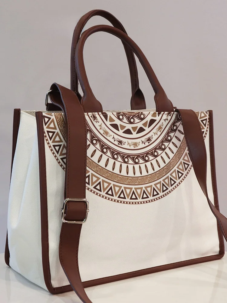 Fashionable Portable Museum Ceramic Beauty Tote Bag Retro Commuter Women's Single Shoulder Small Bag Convenient Cultural Crea...
