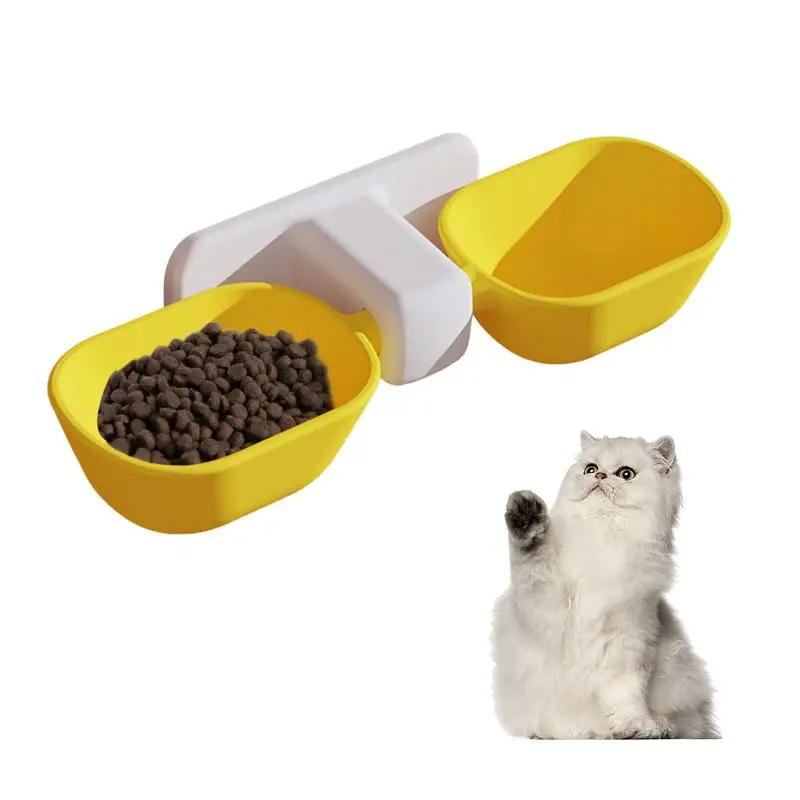 Adjustable Height Cat Feeder Double Pet Dog Cat Bowl Moisture-proof Dog Water Bowls Dual-purpose Wall Hanging Pet Feeding Bowl