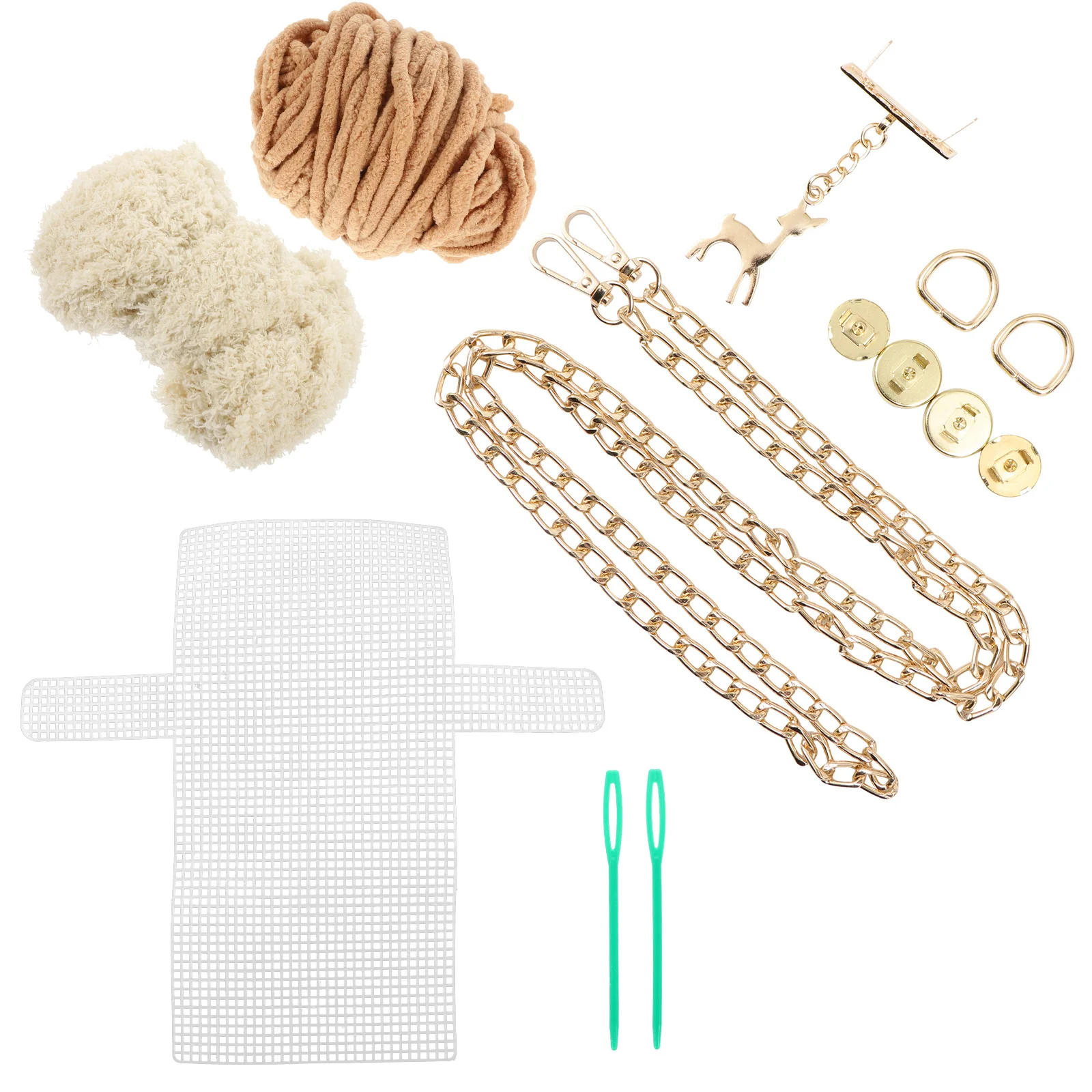 

1 set 1 Set Knitting Purse Material Kit With Deer Pendant Diy Woven Bag Craft Handmade Pouch Making Supplies For Women Girls