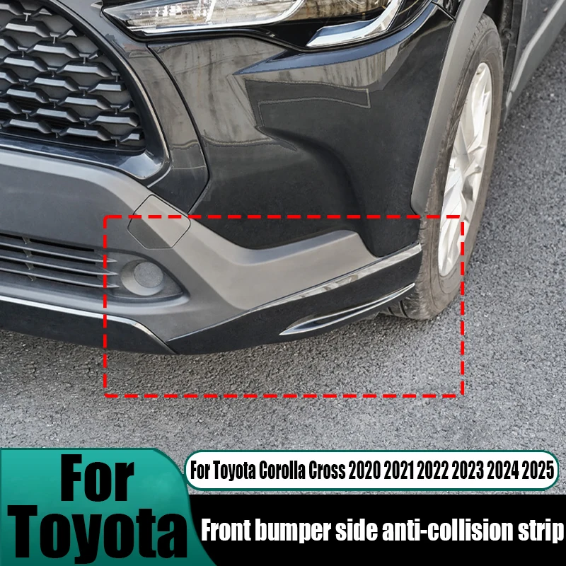 

Передний бампер, боковая полоса для предотвращения столкновений, детали для внешней модификации автомобиля для Toyota Corolla Cross 2020 2021 2022 2023 2024 2025