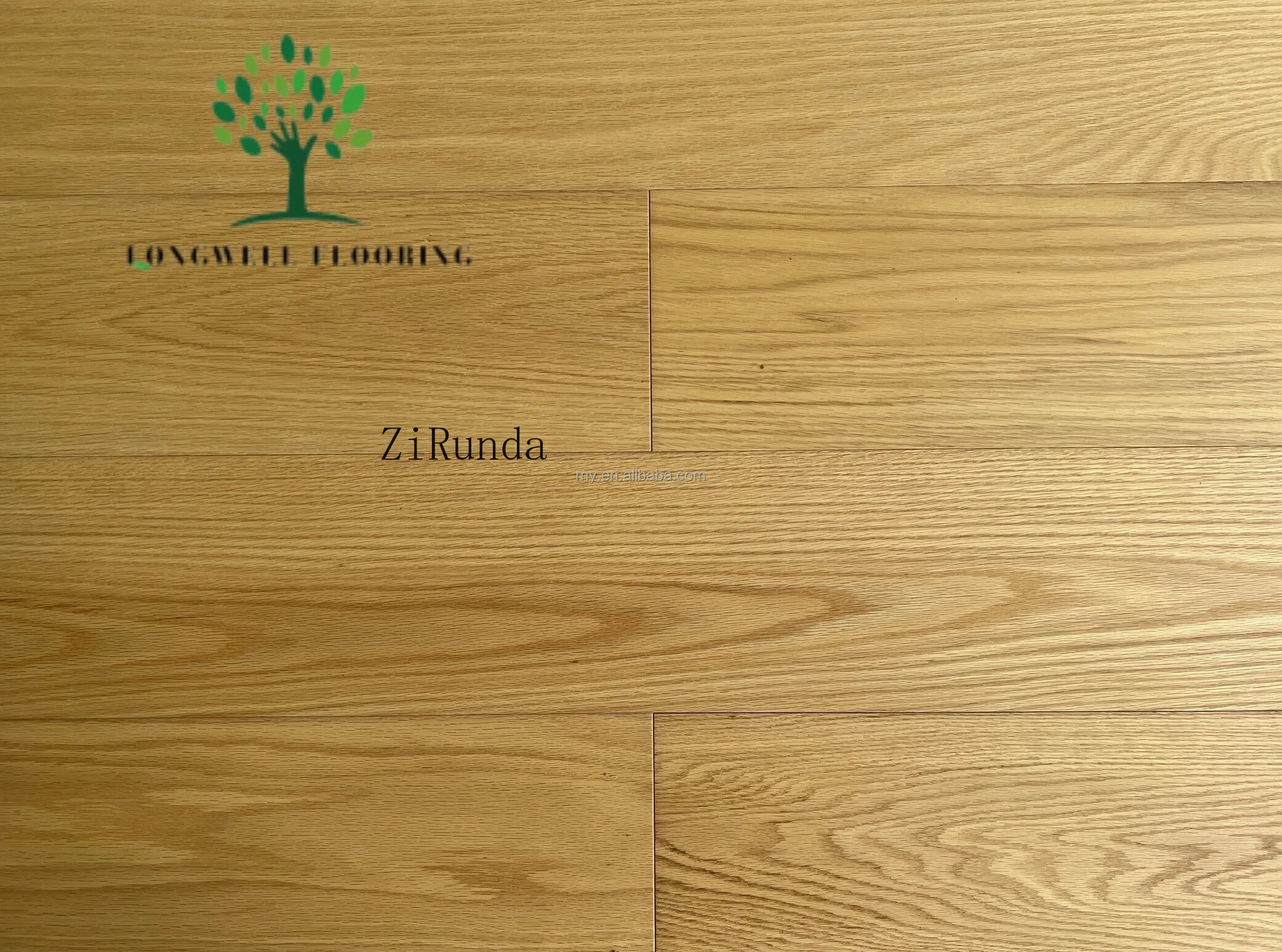 Versione personalizzata Pavimento ampio Pavimento interno ecologico in rovere bianco Legno