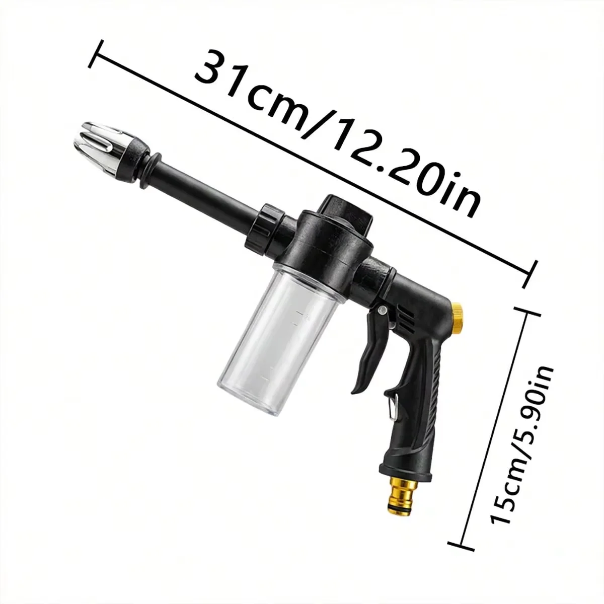 Portable Car Wash Foam Sprayer High Pressure Gun Retractable Hose Vehicle Garden Washing Tool