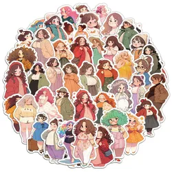 50PCS Creative Fat Stickers Cartoon Cute Handbooks Laptop Cases Computer Tablets Waterproof Stickers
