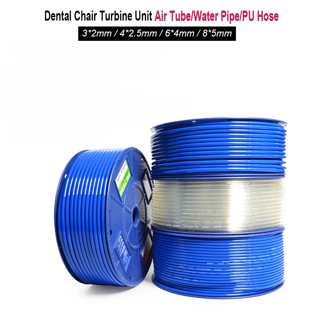 

20 Meters Thickening Dental Chair Turbine Unit PU Air Tube Silicone Soft Hose Flexible Water Bottle Pipe Dentist Clinic Supplies