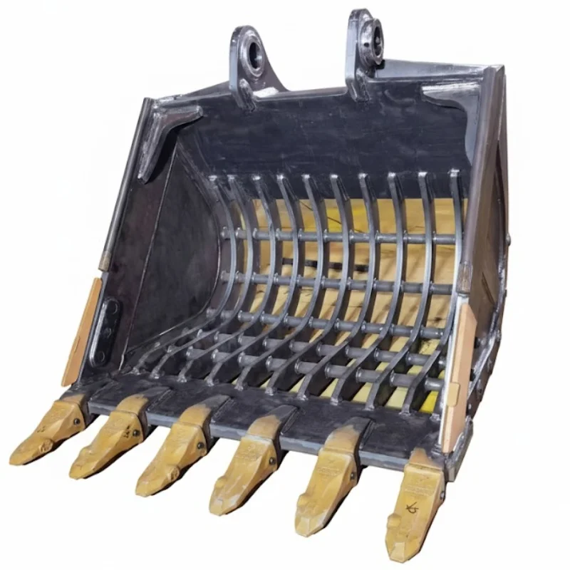 Customized Heavy-Duty CAT Excavator Skeleton Bucket Screening Sifting Attachment for Construction Demolition