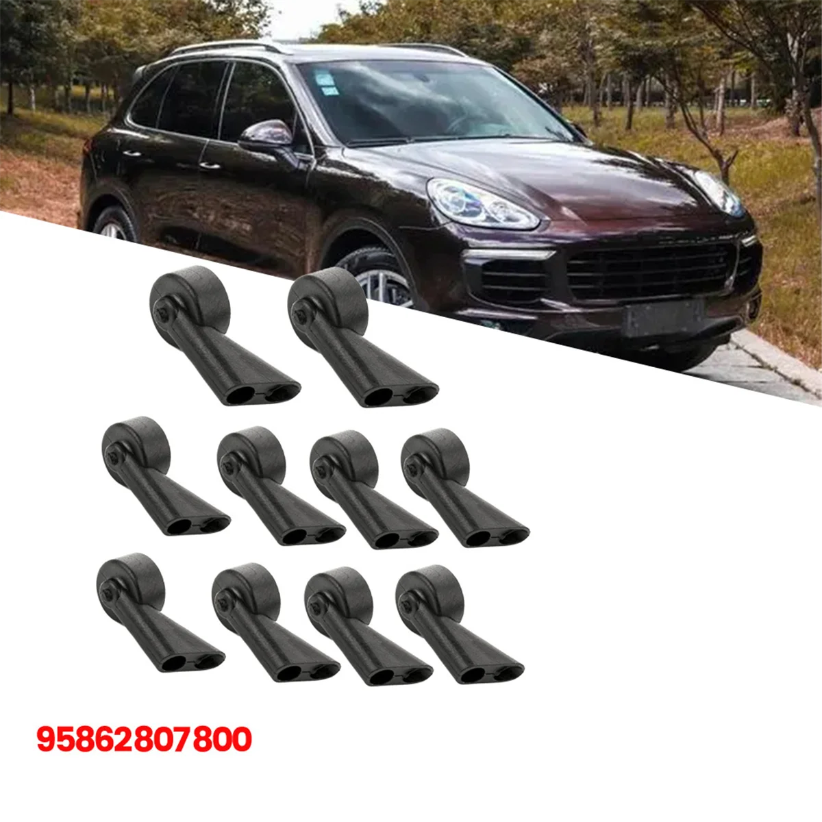 A77Q-10Pcs فوهة غسالة الزجاج الأمامي النفاثة 95862807800   لغسالة الزجاج الأمامي 2011-2018