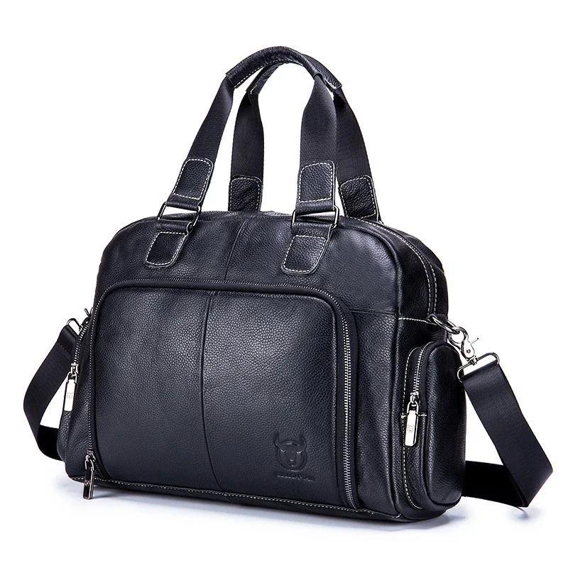 Maleta de Couro Genuíno para Homem Bolsas De Couro De Luxo, Bolsa De Ombro Tote Laptop, Mensageiro De Negócios, Bolsa De Viagem Lateral Crossbody