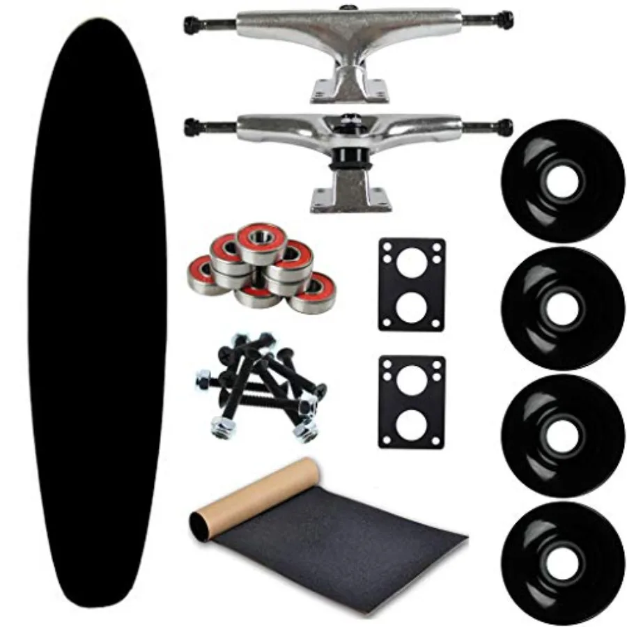 

Лонгборд в сборе, 9 x 40 дюймов, черный, с коктейлем