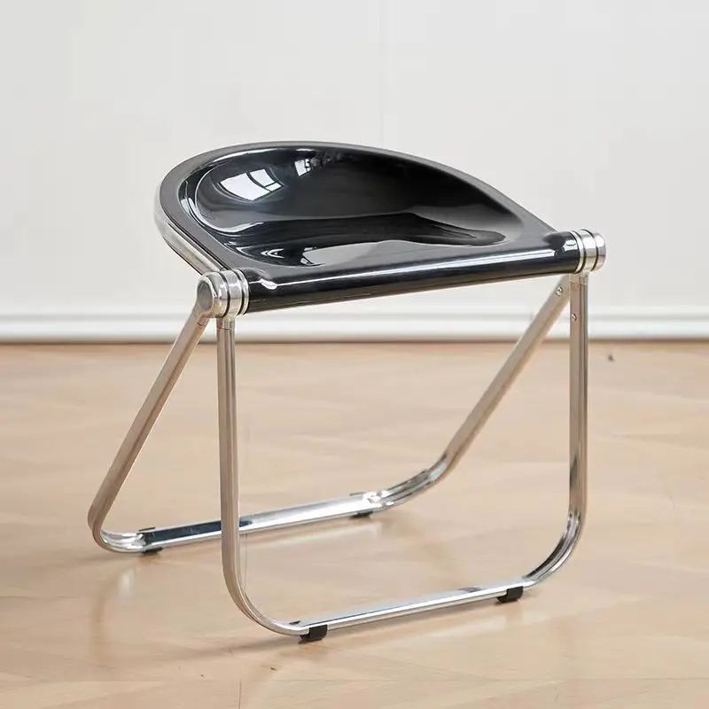 #Acrylic folding stool, folding dining chair, dining room folding stool, photography crystal chair