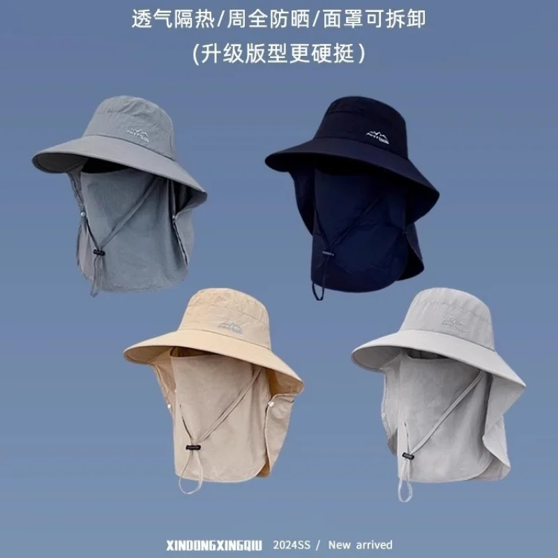 男女兼用日焼け止め帽子、夏用フルフェイスマスク、アウトドアハイキング用サンハット、uvカット釣り用フィッシャーマンハット