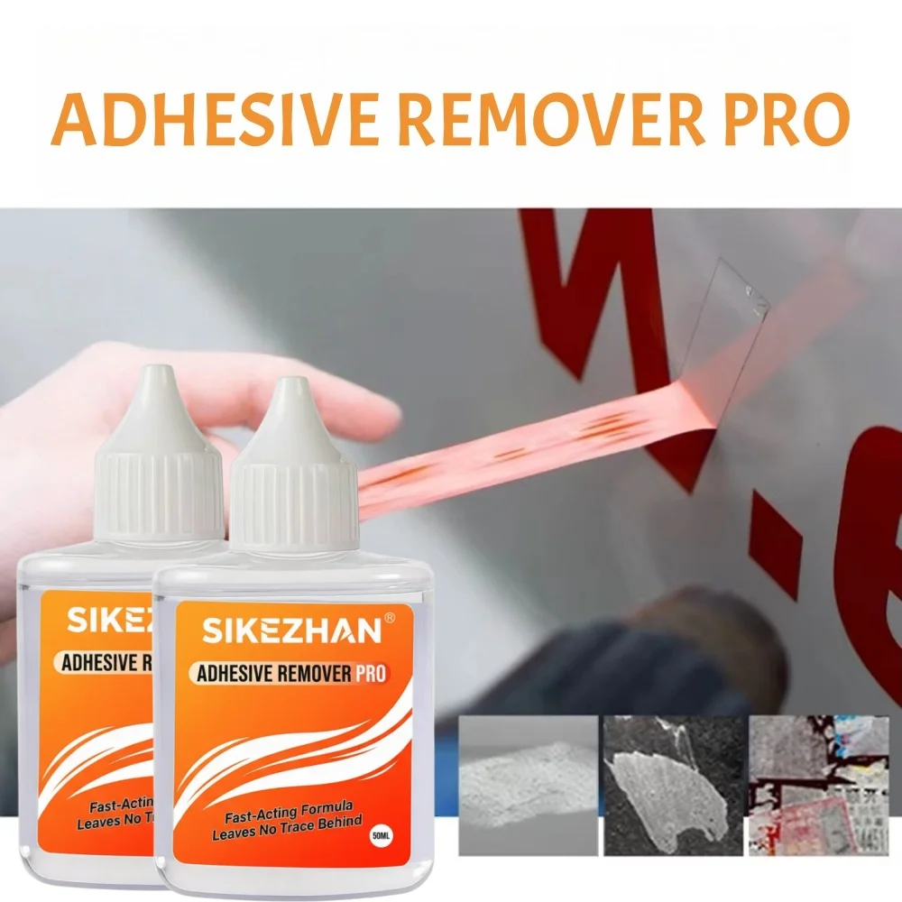 SIKEZHAN Fast Acting Sticky Residue Label Adhesive Glue Remover Professional Strength Safe for Glass Metal Car All-Surface