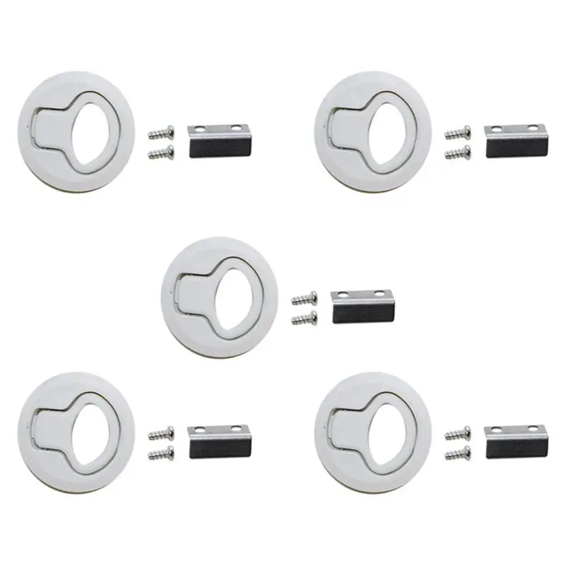 Better-5X Latch Hatch Round Pull Latchlatch Flush Pull For1/4 Door Boat Deck Hatch RV Drawers Cabinet Yacht