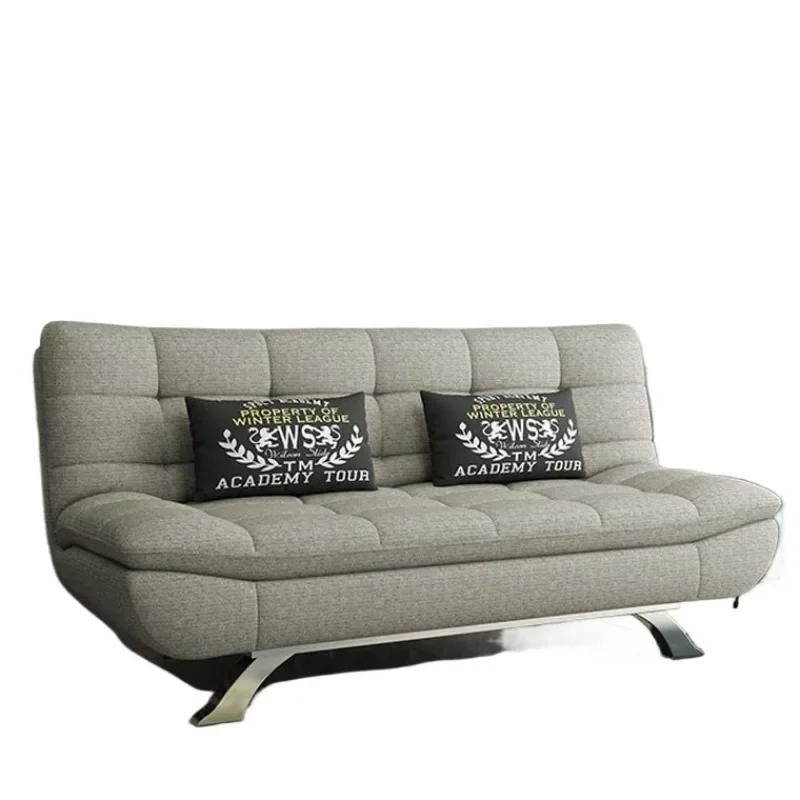 Folding small apartment modern living room fabric sofa multi-functional three-person sofa bed