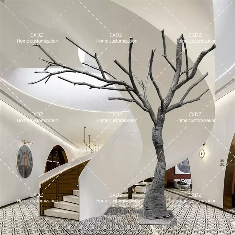 Large Simulation Dead Tree Dry Branch Parrot Stand Fake Tree Prop for Hotel Living Room Indoor Coffee Shop Decoration