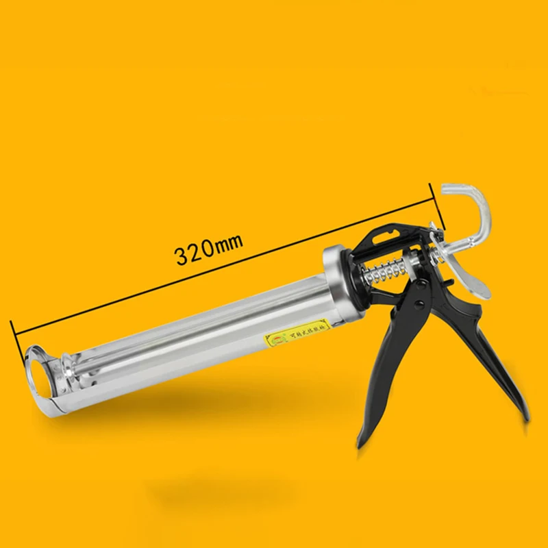 Pistola de calafetagem manual pistola de cola de vidro ferramentas de acabamento de pintura liga de alumínio embalagem pistola cartucho rotativo