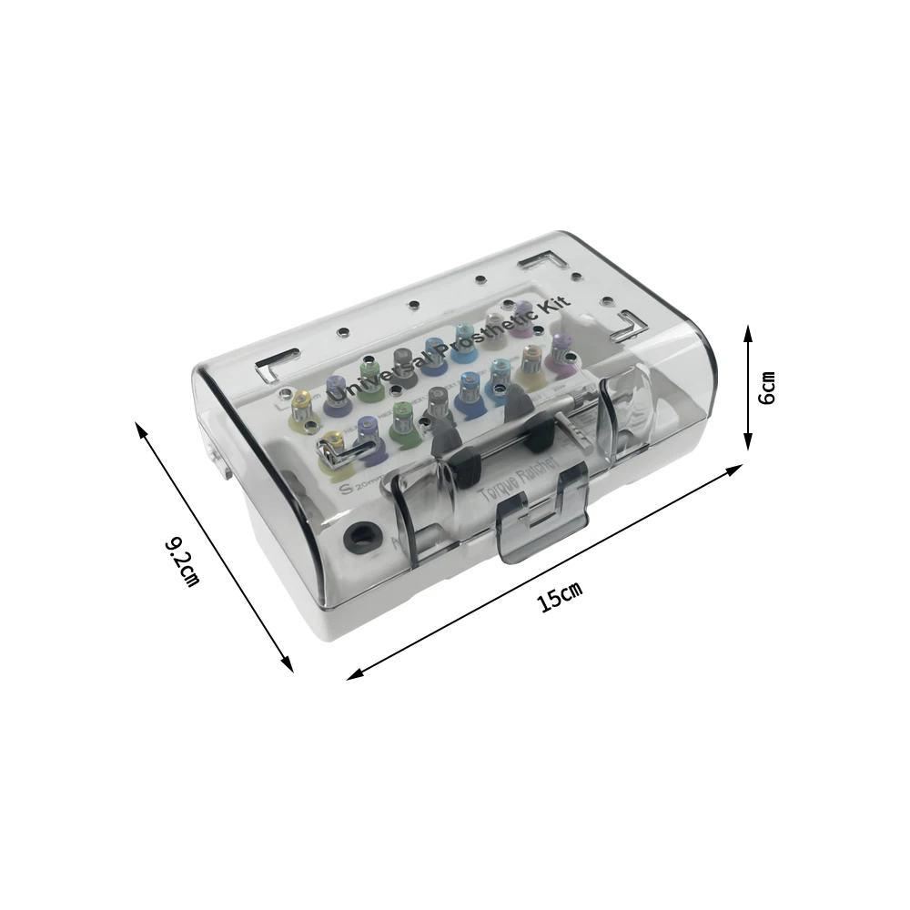 Universal Dental Implant Repair Tool Kit Colorful Dental Torque Wrench Screwdriver Tools Prosthetic Kit Dentistry Instrument