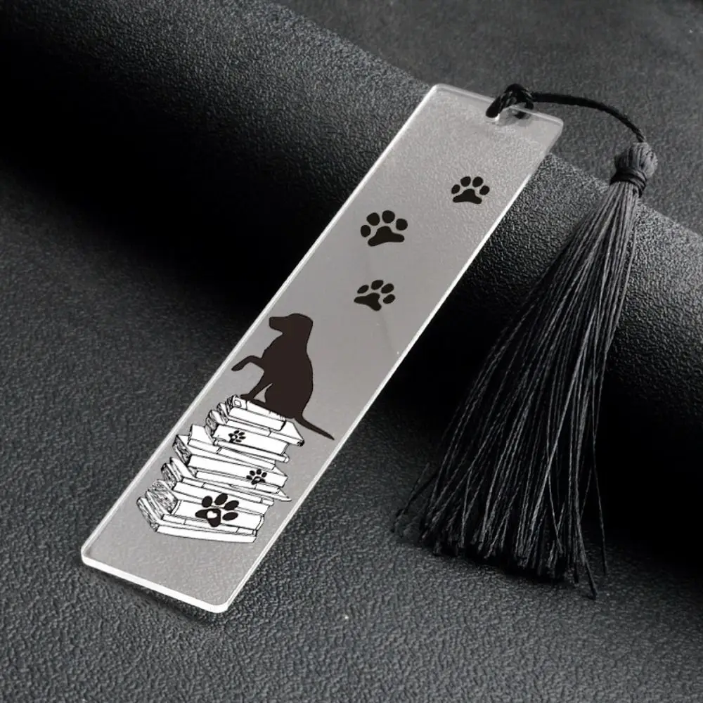 Acryl Acryl Lesezeichen Geschenk transparente Seite Marker Buch Clip Hund Katze Klaue Lesezeichen Freunde