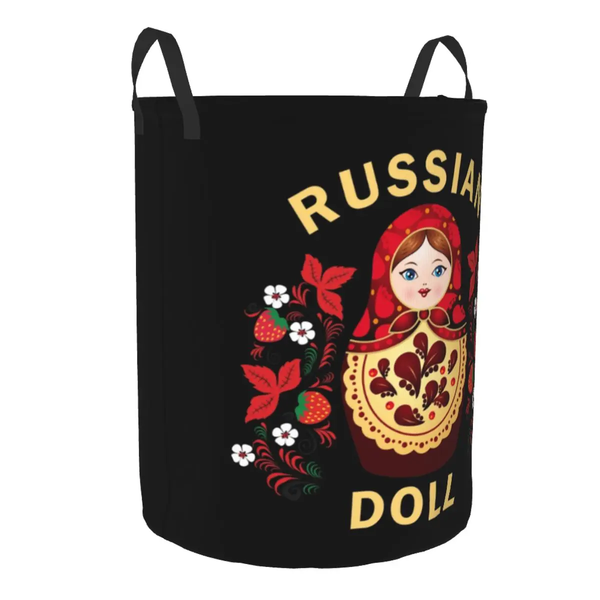 Custom Matryoshka Russian Doll Laundry Hamper Large Clothes Storage Basket Flowers Pattern Toys Bin Organizer for Nursery