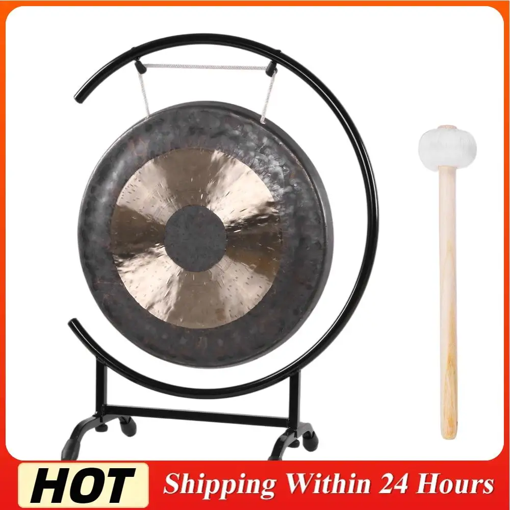 

18in Sound Healing Gong on The Seaside C-Stand Gong Percussion Instrument with Mallet for Therapy Yoga and Long Sustain
