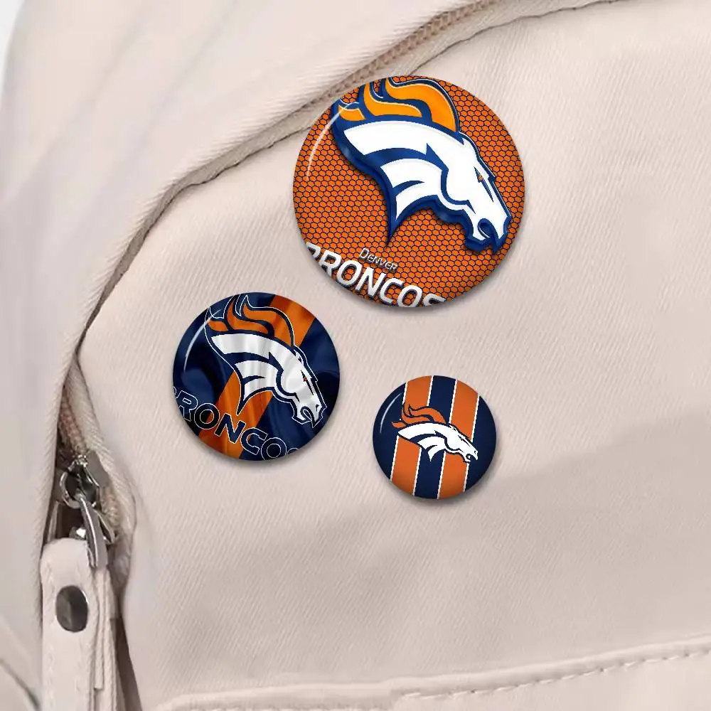 D-Denver Broncos Anime Brooches Cute Cartoon  Badge Jacket Jeans Lapel Pin Gift Accessorie
