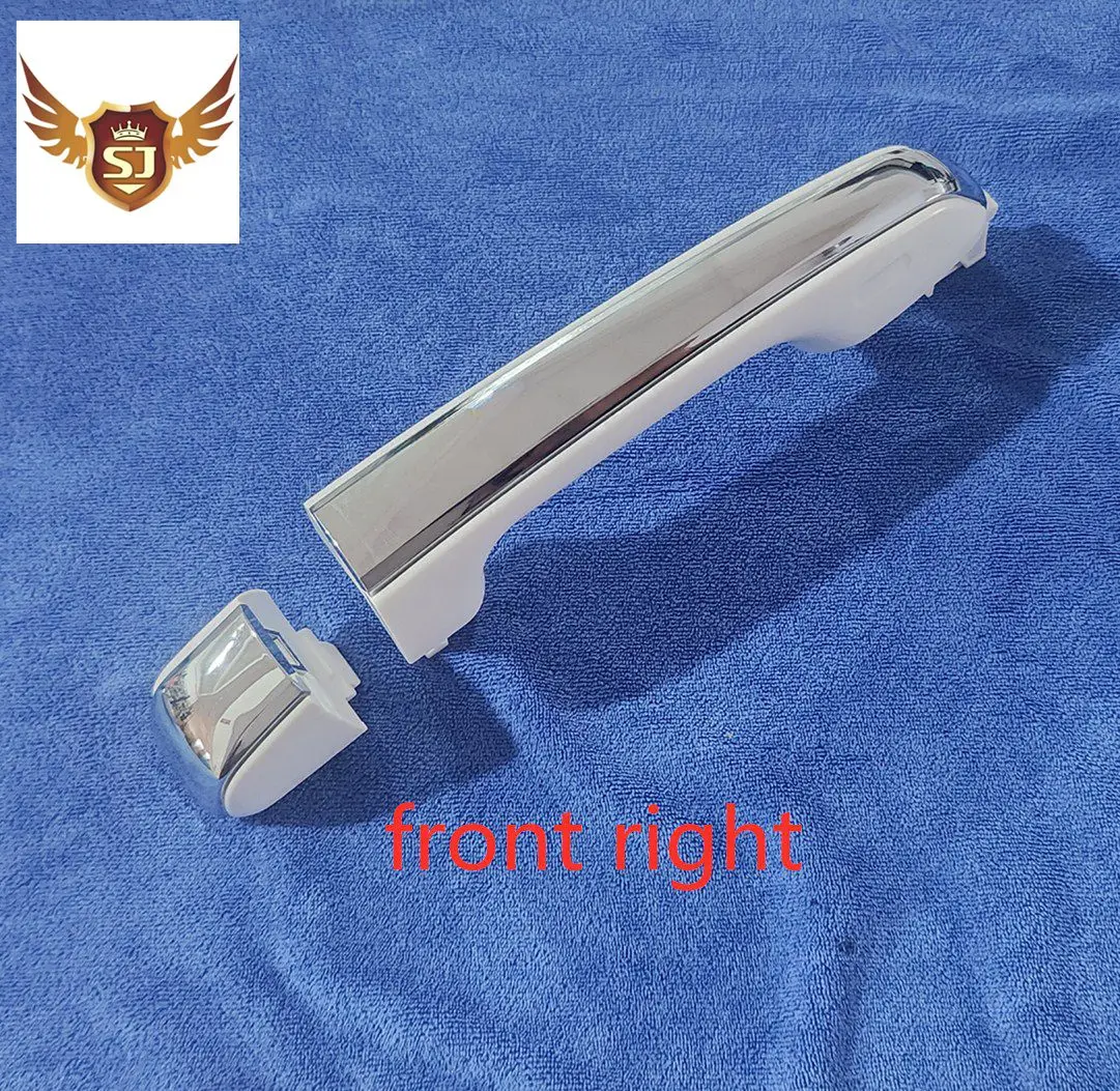 Exterior Door Handle for LEXUS GX460 2010-2023 Left and Right Front and Rear, Pearl White and White Chrome Smooth