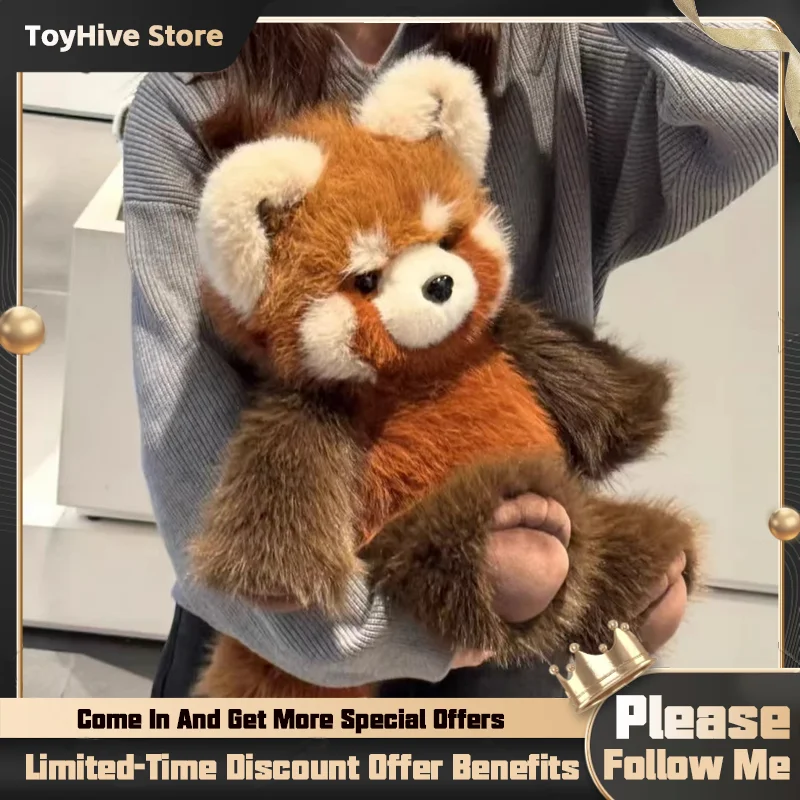 Peluche de Mapache de las Tierras Altas Kawaii de 55 cm - Animal de Peluche de Ciervo Corriendo Abrazable Hecho con Tela Suave Premium, Compañero Reconfortante