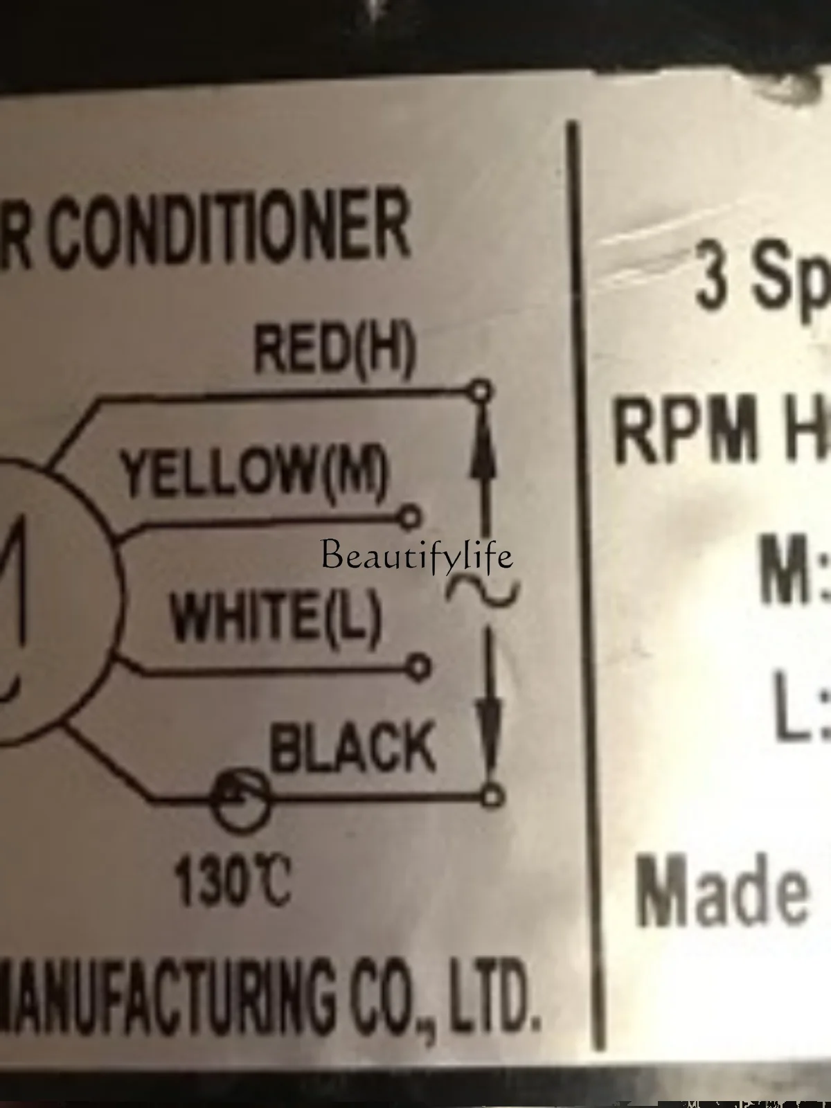 Pendingin udara unit motor dalam ruangan YDK120-8D YDK120-8T/J/H YDK160-8