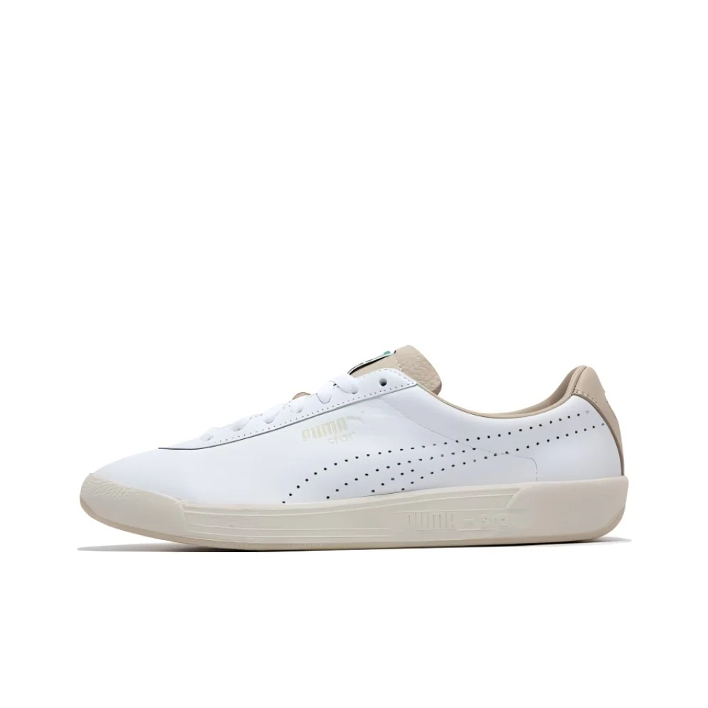 PUMA Star OG Premium Abrasion Resistant Low top Skateboard Shoes Unisex White Brown 399485-02
