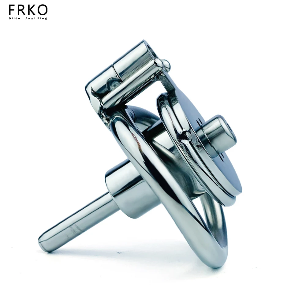 

FRKO Negative Inverted Chastity Cage 정조대 Device Stainless Steel Curved Penis Ring Metal Urethral Catheter Sex Toys For Sissies