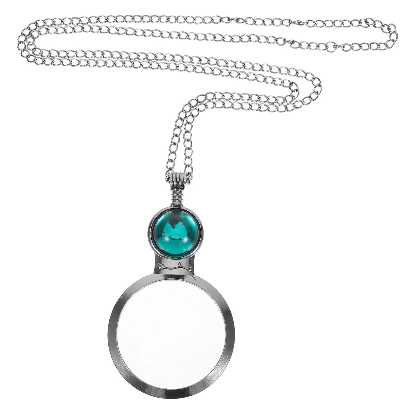 

8X Magnifier Pendant Necklace Retro Optical Lens for Reading Books Newspapers Crafts Sewing Detail Examination Women's Fashion