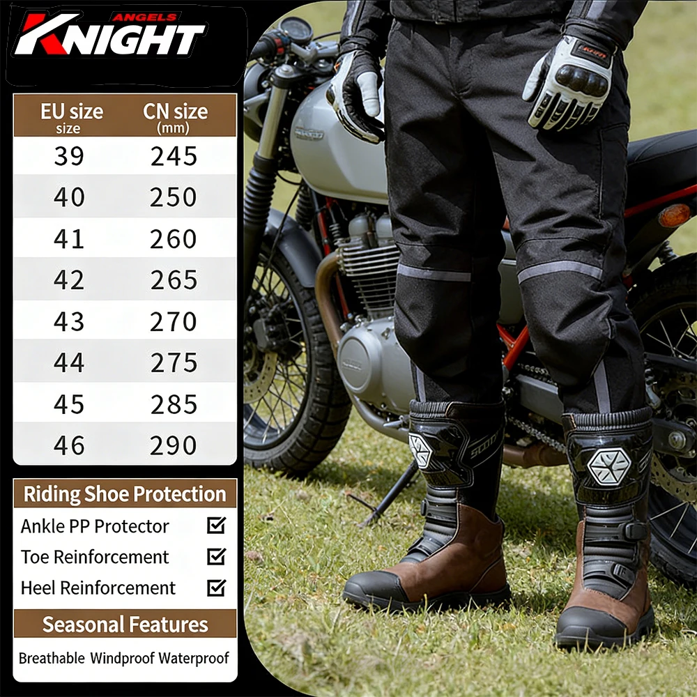 

Motorcycle Riding Boots Off-road Protection Boots Wear-resistant Rally Shoes Waterproof Anti Fall Motorcycle Riding Shoe For Men