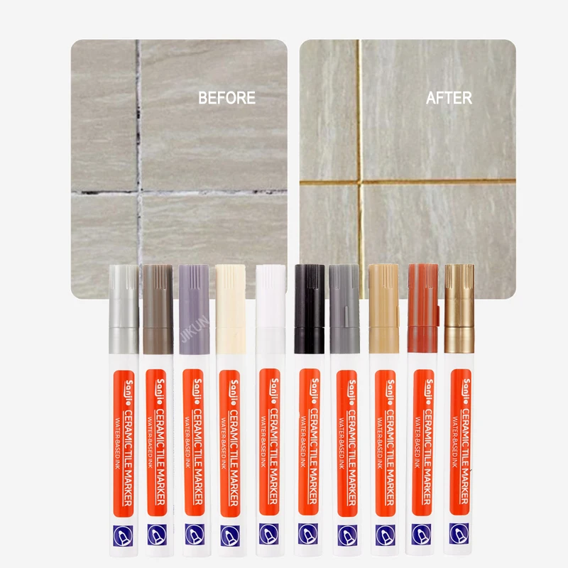 20pcs Seam Repair Pencil Tile Marker Waterproof Grout Pen Wall  Optional For Tiles Floor Bathroom Decontamination
