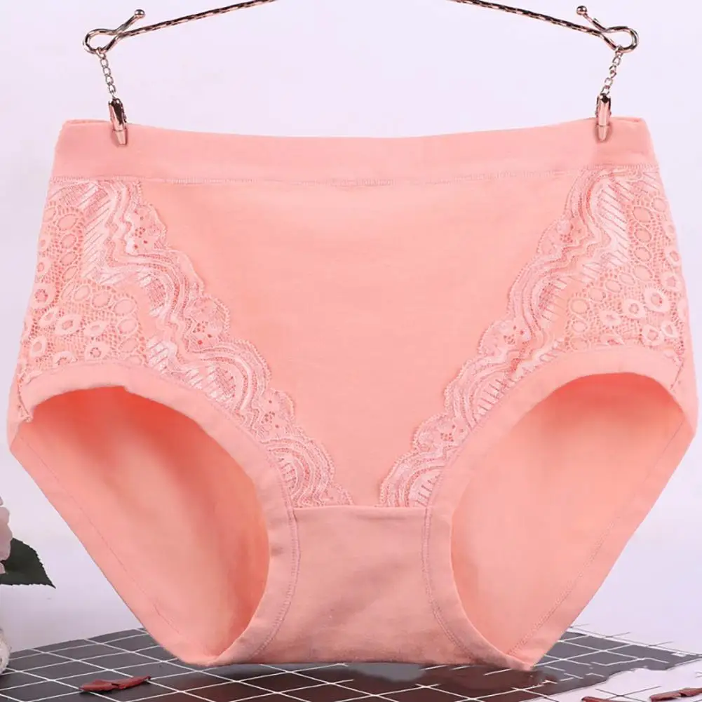 Trendy Super Soft Middle Aged Panties High Waist Cotton Crotch Obesity Briefs Middle Aged Panties Inside Wearing