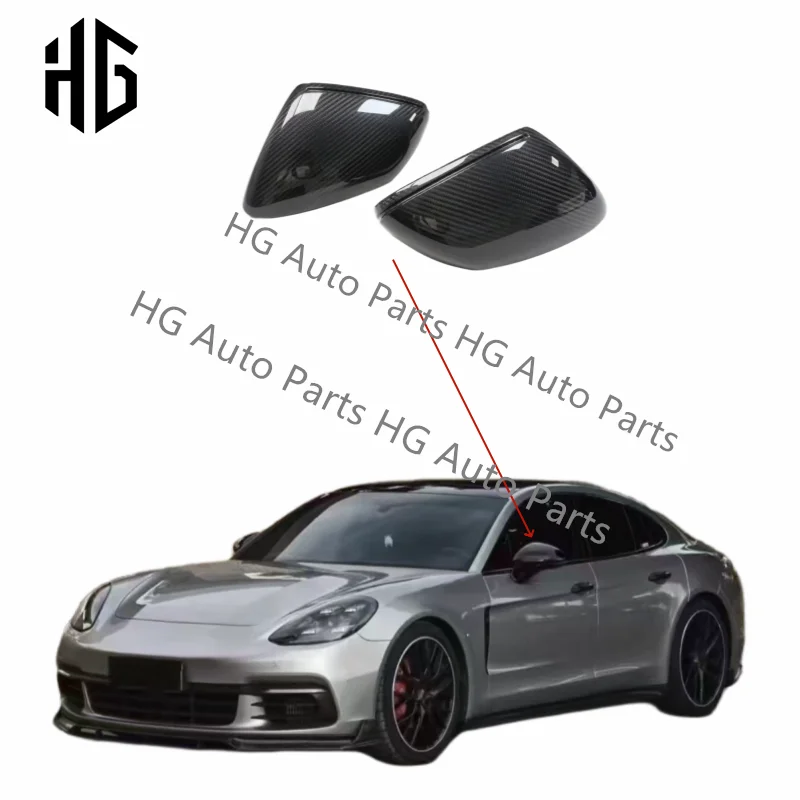 

Mirror Cover For Porsche Panamera 971 Rearview Side Cap Mirror Cover Shell Real Carbon Fiber Exterior Accessories Replacment