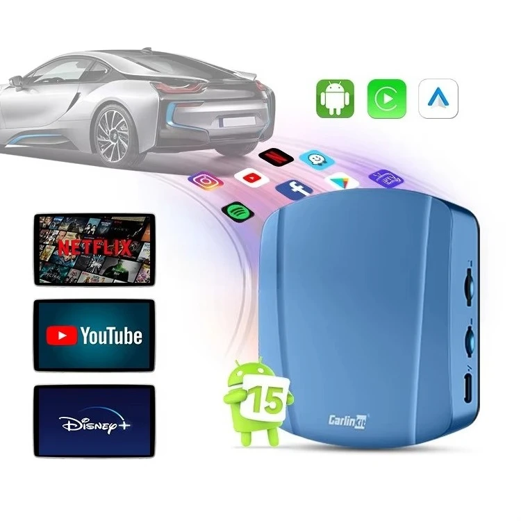 

STLFCarlinkit SM6350 Carplay AI Box 5G Wireless Carplay Smart 8 ГБ 256 ГБ Android 15 Автомобильный адаптер Ai Box Car Play для YouTube