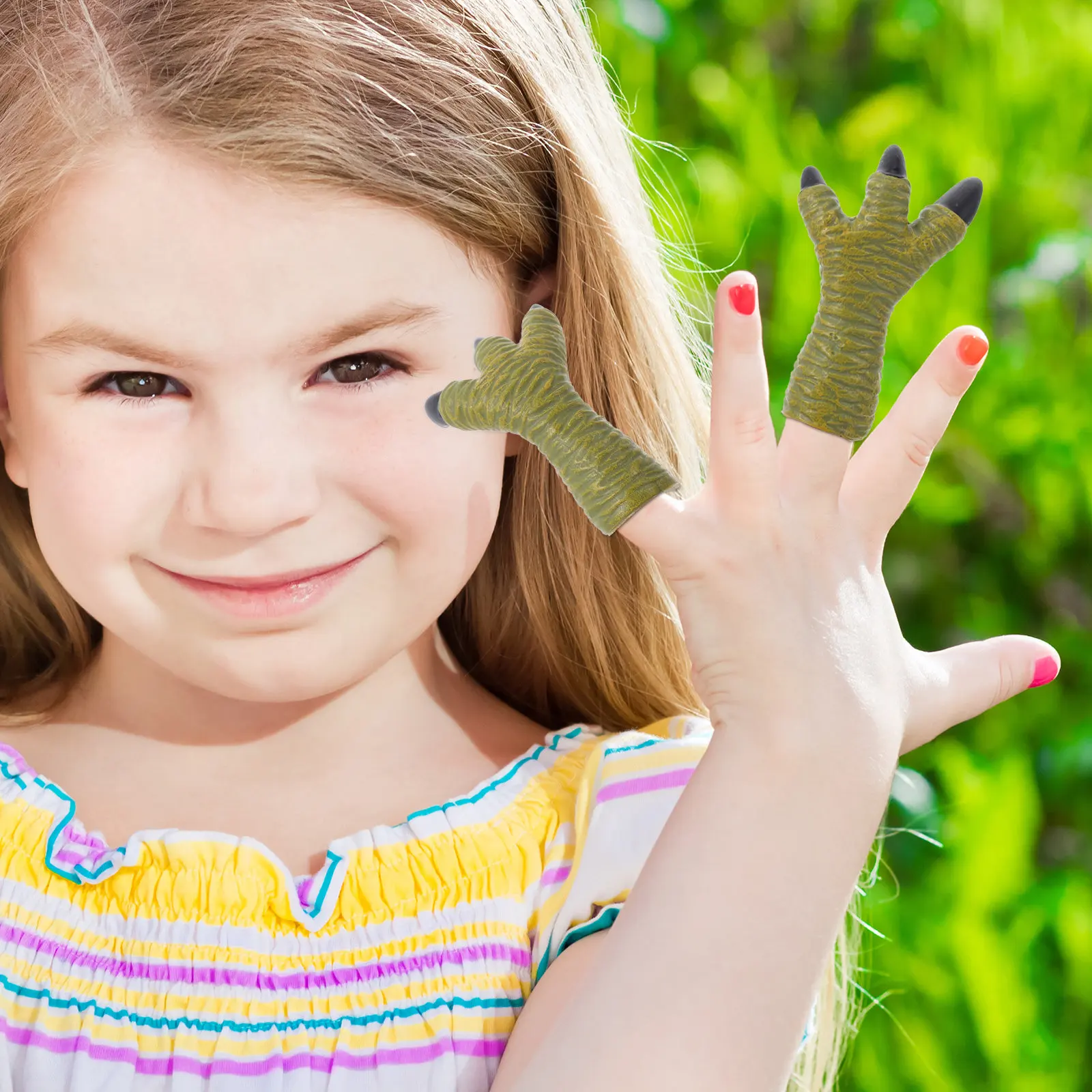 1Set Dinosaurs Hand Puppet Comfortable Vinyl Gloves for Imaginative Play Party Props Animal Puppets for Boys Girls Entertainment