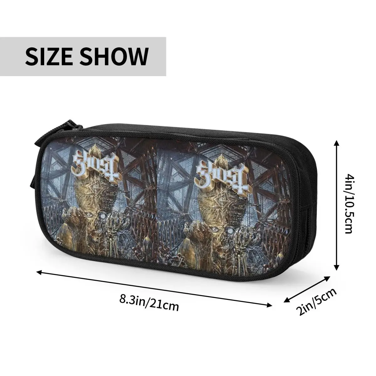 IMPERA Ghost Heavy Metal Band Pencil Cases for Students School Pen Box Pencil Bag Big Capacity Pencil Pouch