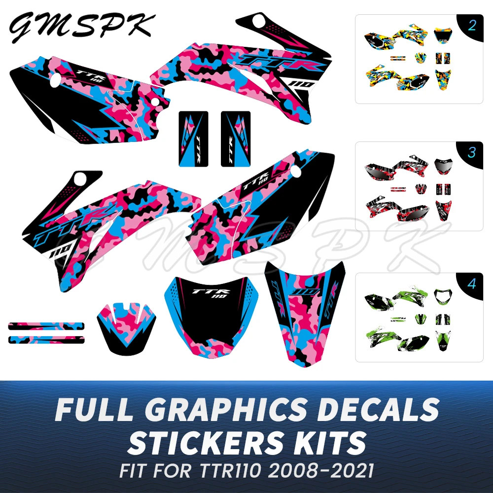 

Decoration Fairing Graphics Decals Kit Motorcycle Background Protector Stickers Fit for Yamaha TTR 110 TTR110 2008-2021