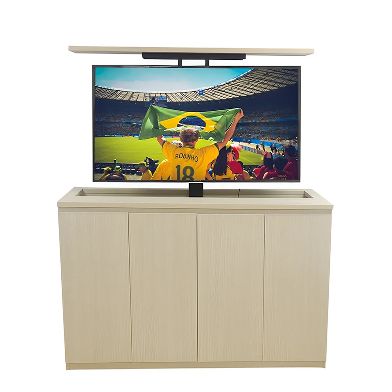 Nowy zmotoryzowany pionowy regulowany uchwyt do telewizora elektryczny zdalnie sterowany System inteligentny elektryczny podnoลnik stojak na TV dla